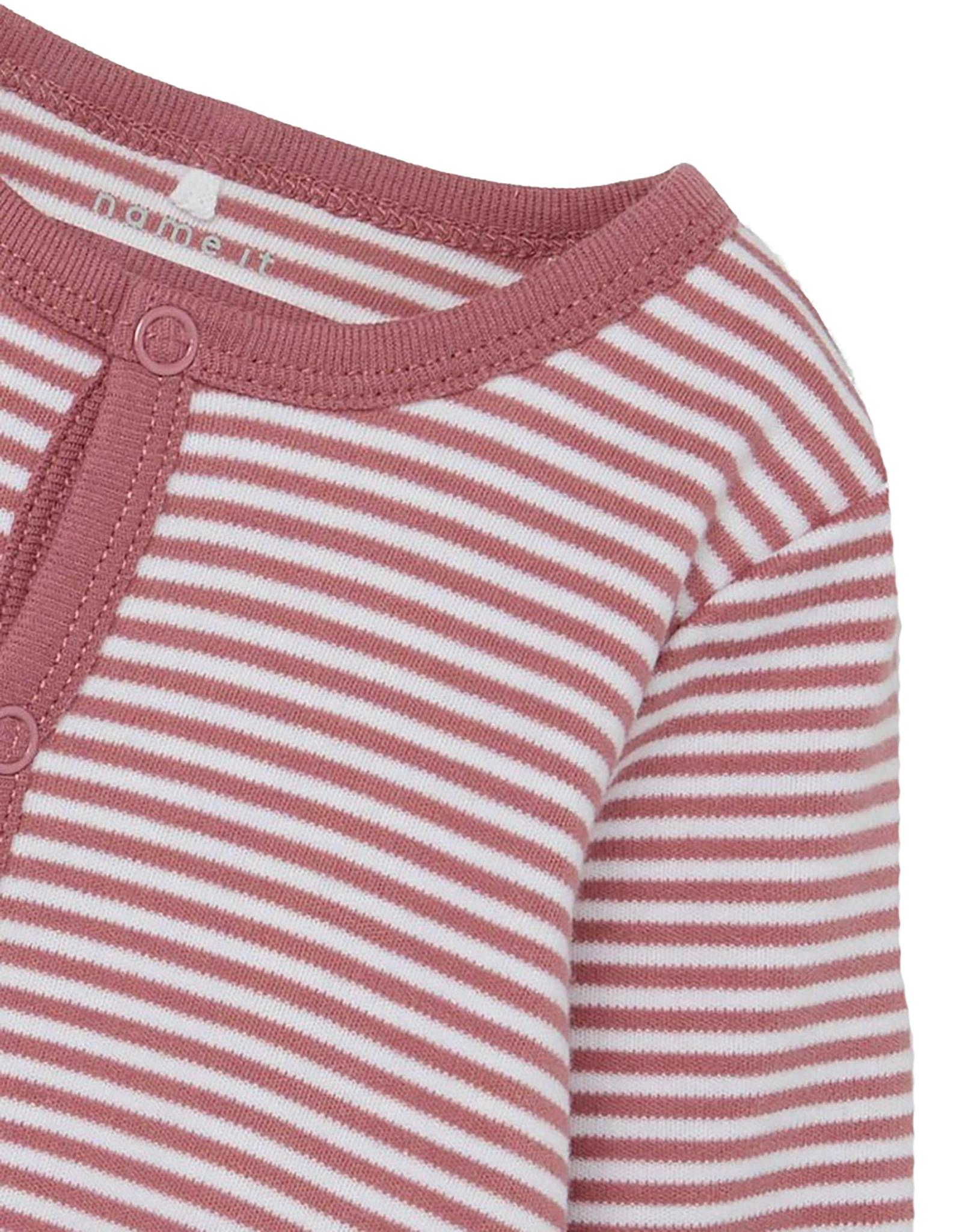 Strampler NBNNIGHTSUIT STRIPED in mesa rose