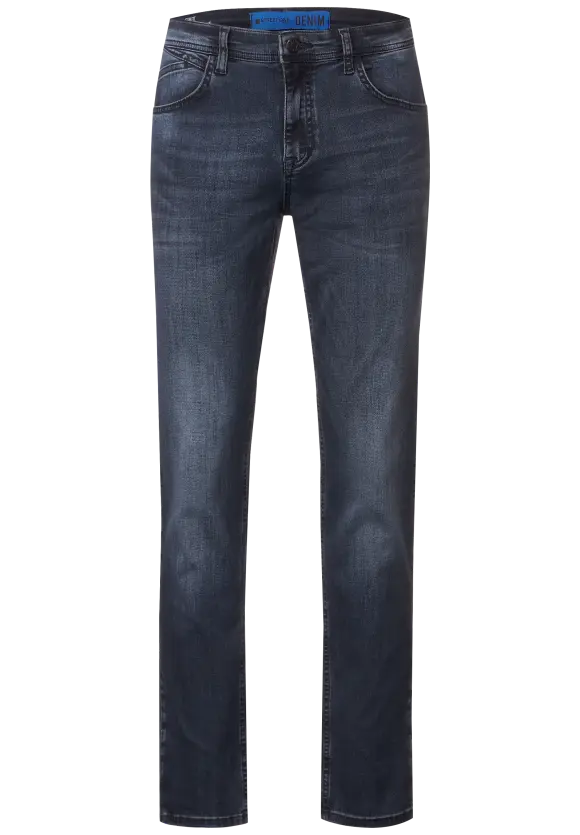 Dunkelblaue Slim Fit Jeans - blue overdyed black