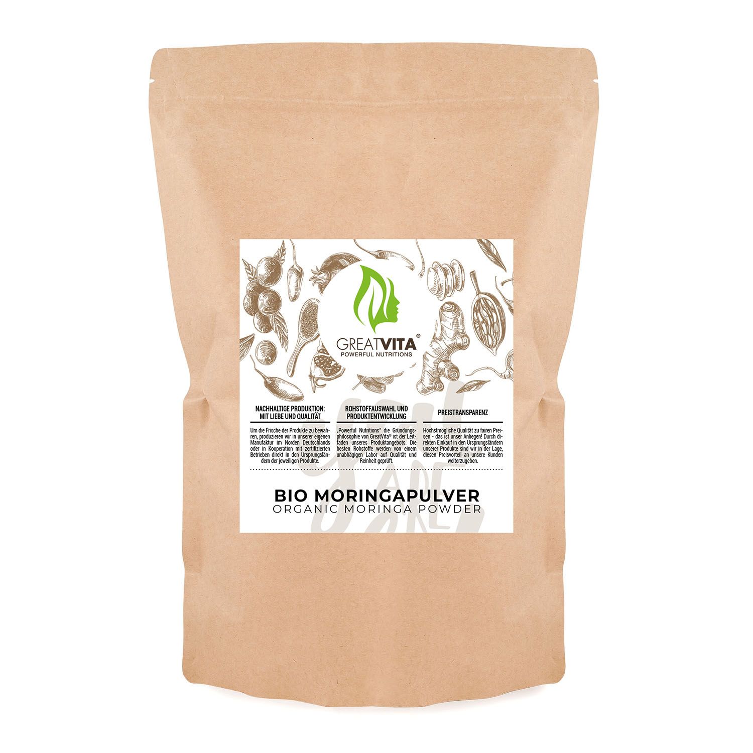 GreatVita Bio Moringa Pulver