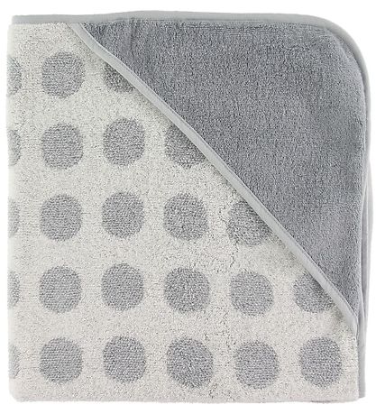 Leander Babyhandtuch - Matty - 80x80 cm - Cool Grey m. Punkte