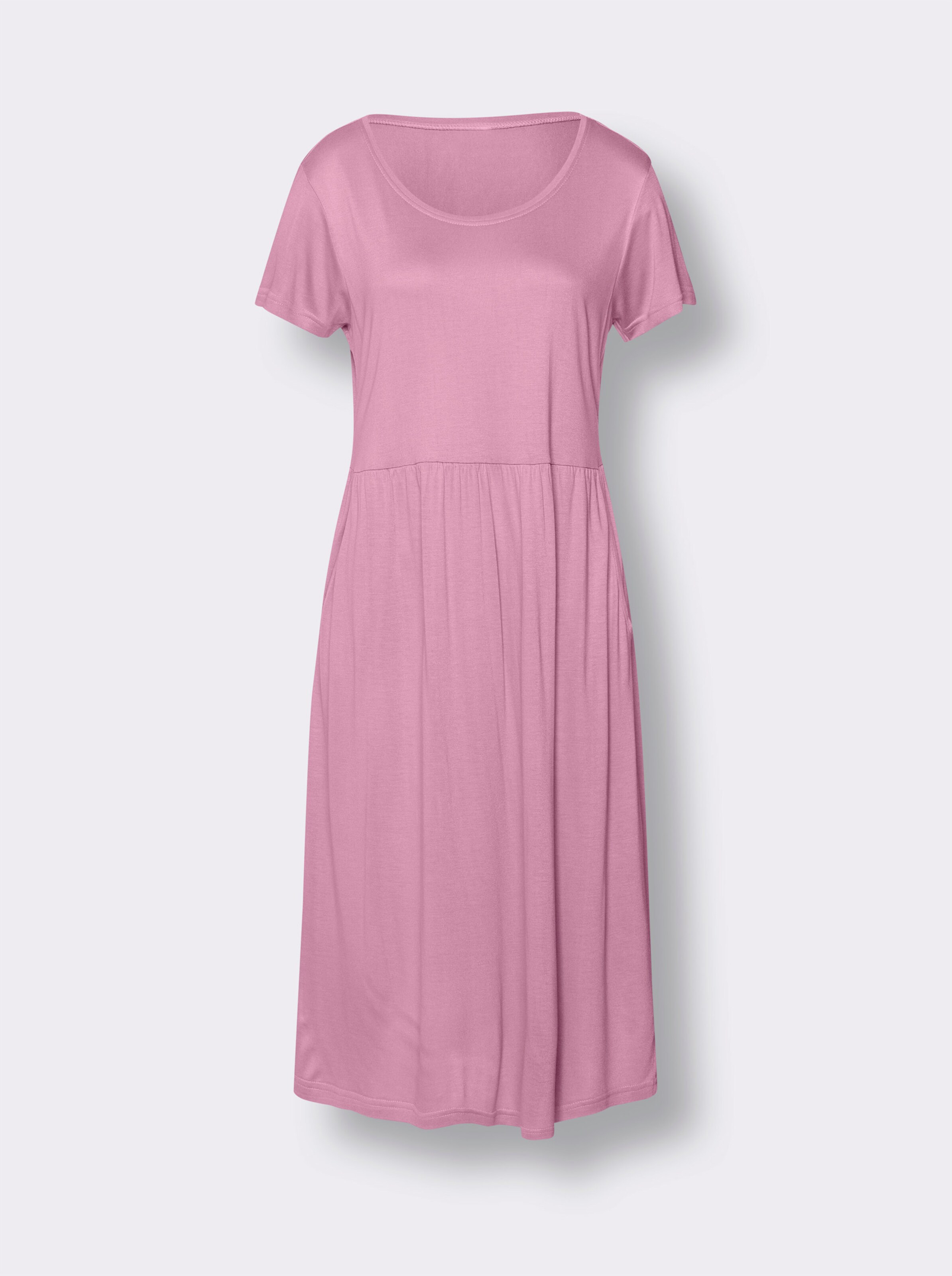 Jerseykleid gerafft, mit Taschen