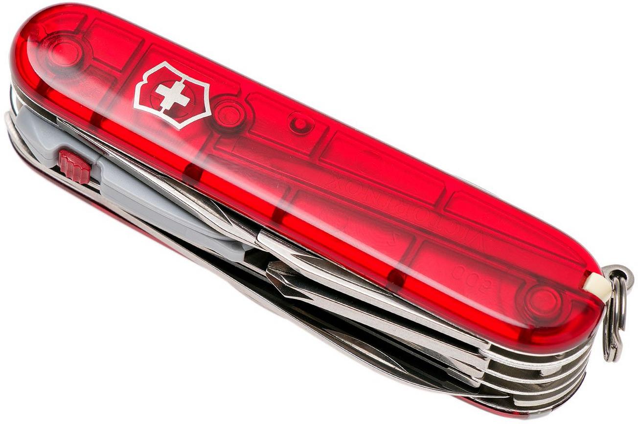 Victorinox Huntsman lite transparant rood 1.7915.T Zwitsers zakmes