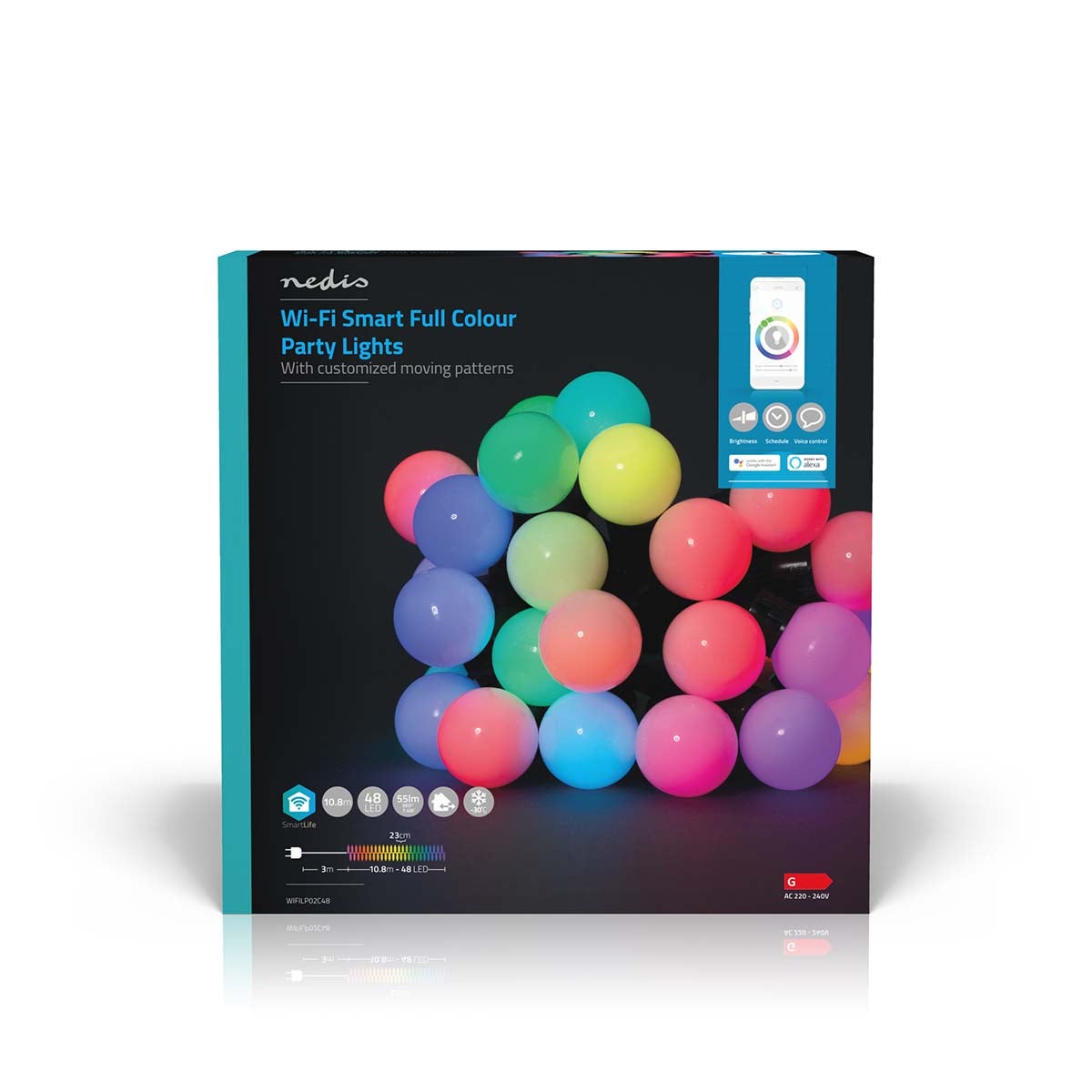 Nedis SmartLife Decoratieve LED lichtslang party lights iOS/Android 10.8 mtr