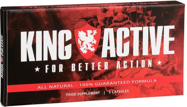 King - Active - Erectiemiddel - 5 Caps - Natuurlijke Ingrediënten