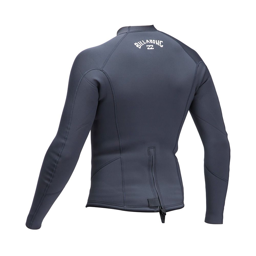 Billabong ABSOLUTE JACKET BACK ZIP - Top néoprène 2/2mm Homme graphite