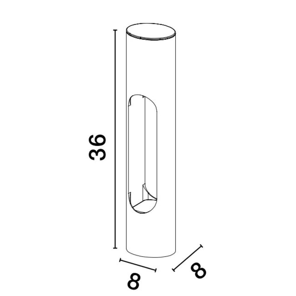 Ellery LED-padverlichting in zwart 12W 372lm IP65 360mm