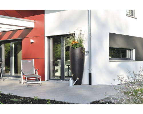 GARANTIA 2 in 1 regenwatertank inclusief plantbak, 300 L, mokka