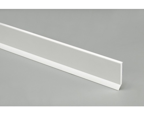 Vlakke PVC-strook met afdichtlip 2,5x30x1500 wit
