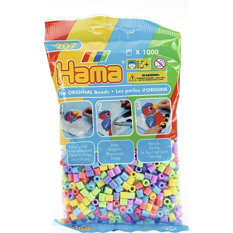 Hama rørperler 1000 stk. - blandede farver