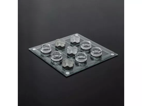 Jeu Du Tic Tac Toe En Verre