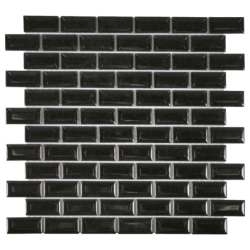 Mozaïektegel Mini Metro Zwart 32,2x29,8 cm 4 stuks