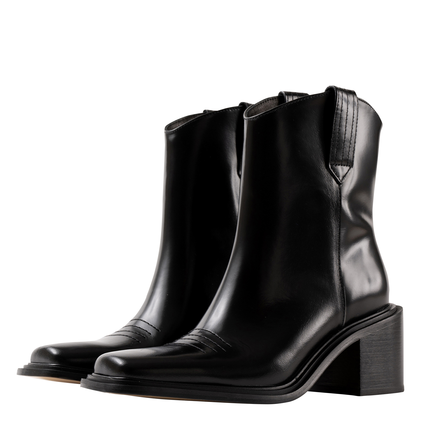 SAM - Bottines en cuir ciré | Noir