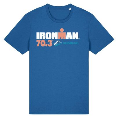 T-Shirt Manches Courtes Ironman 70.3 Duisburg Bleu Royal Homme