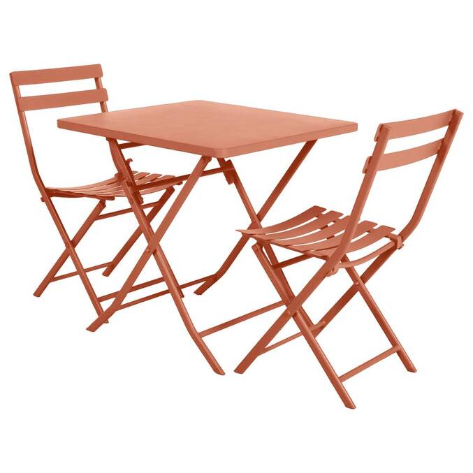 Table de jardin pliante carrée GREENSBORO Ambre