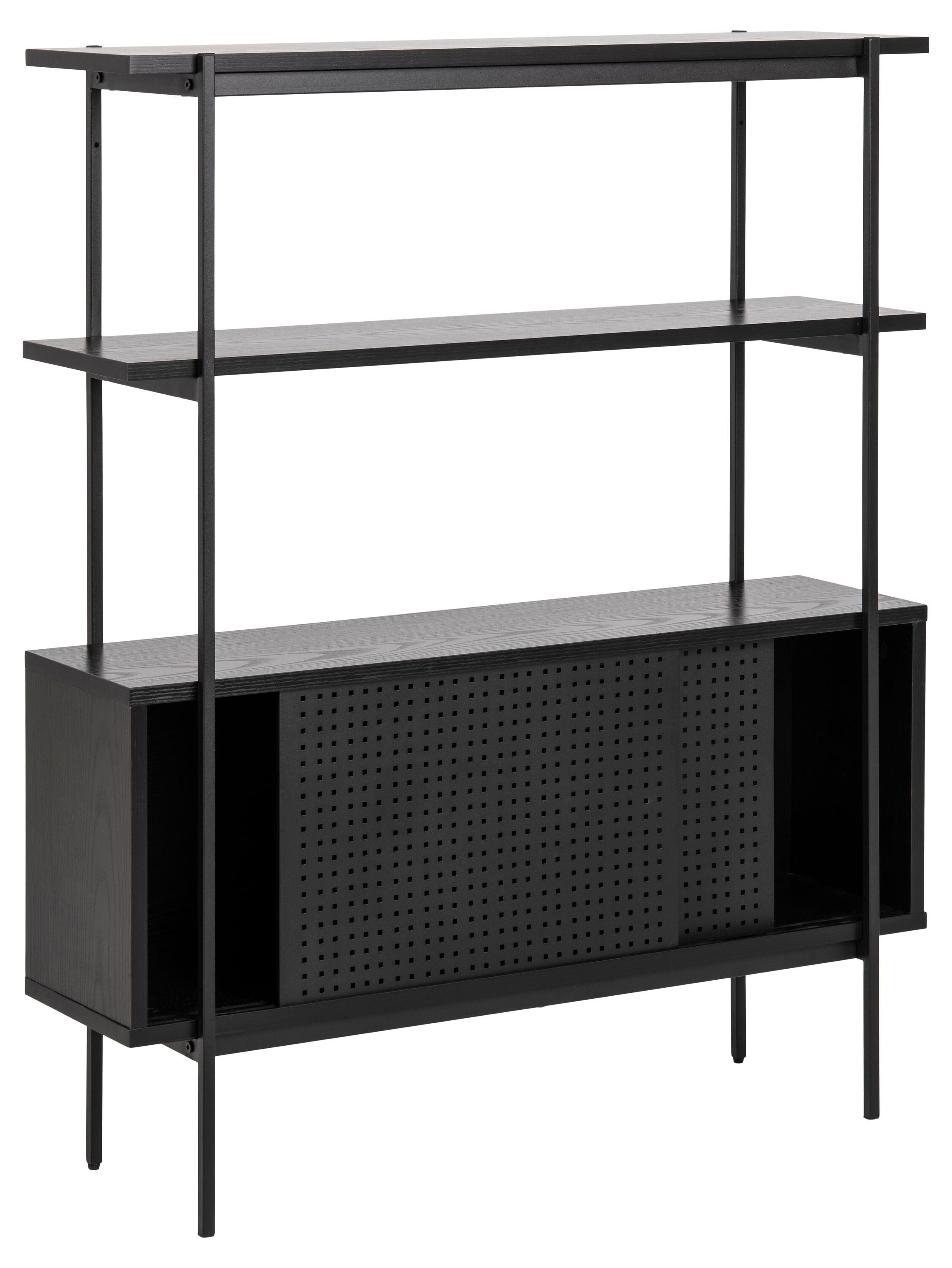 KYSON Regal - Schwarz / B: 94.0 cm x T: 27.0 cm x H: 113.8 cm