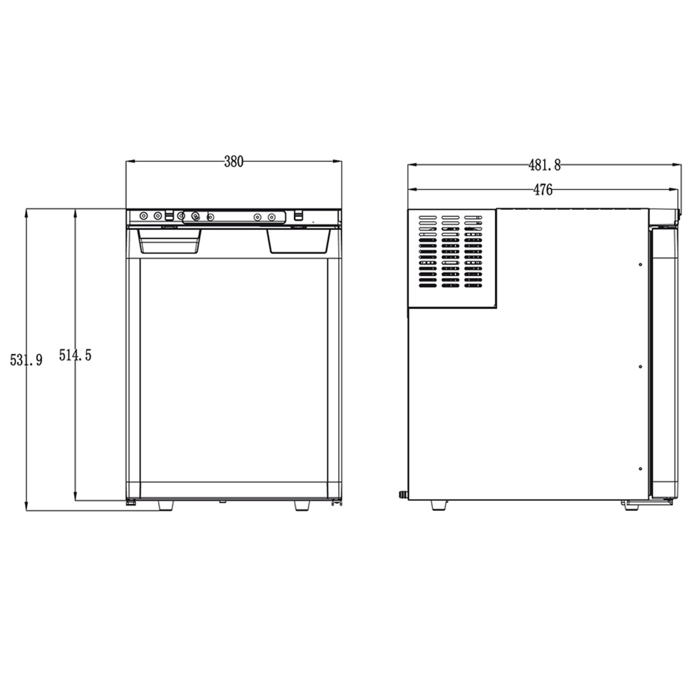 Réfrigérateur encastrable à compresseur CARBEST LR 50L