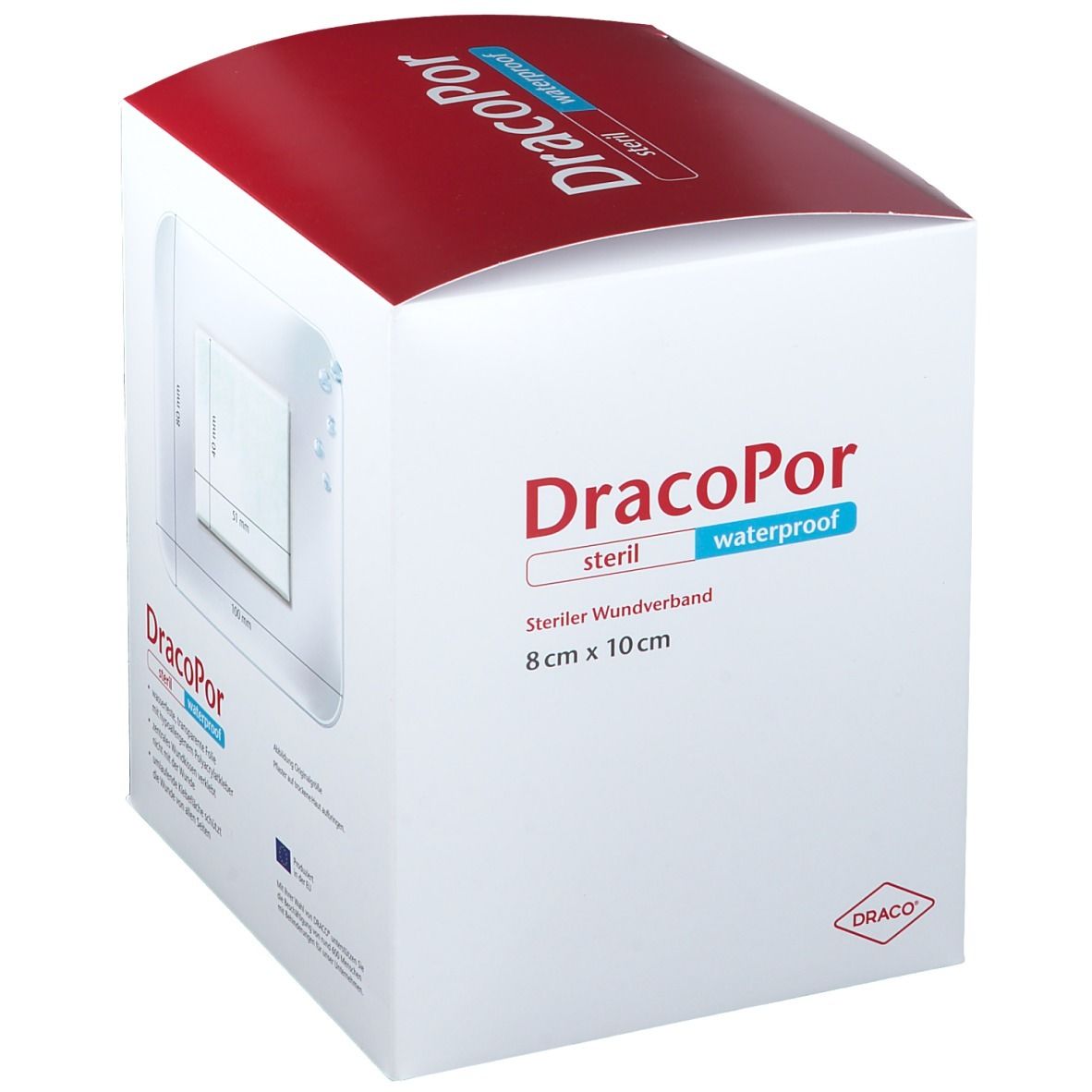 DracoPor Waterproof Wundverband steril 8 x 10 cm
