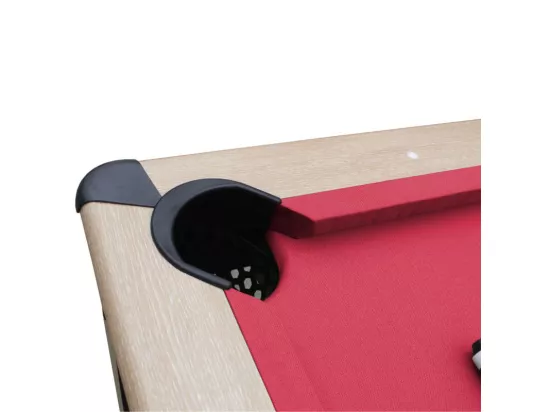 Billard Américain convertible table 6places KITBILL 6Ft - 206,5 x 116,5 x 80 cm Plateau dînatoire et accessoires inclus - Beige