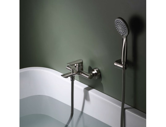 IMEX PRODUCTS - Mitigeur de baignoire et douche anti-calcaire nickel bross...