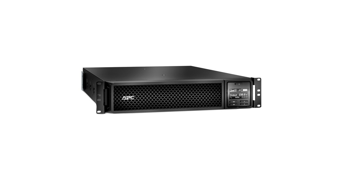APCSmart-UPS On-Line SRT2200RMXLI - 2,2kW/VA ups  (Zwart, 8x C13, 2x C19 uitgang, rackmountable, 2U)