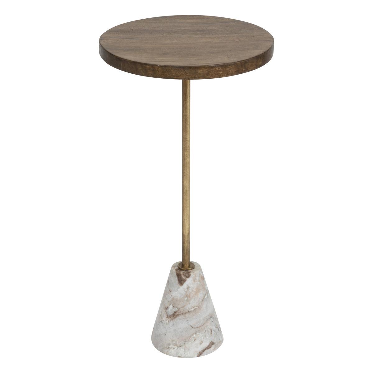 TABLE CAFE BOIS MARBRE NEITH BEIGE