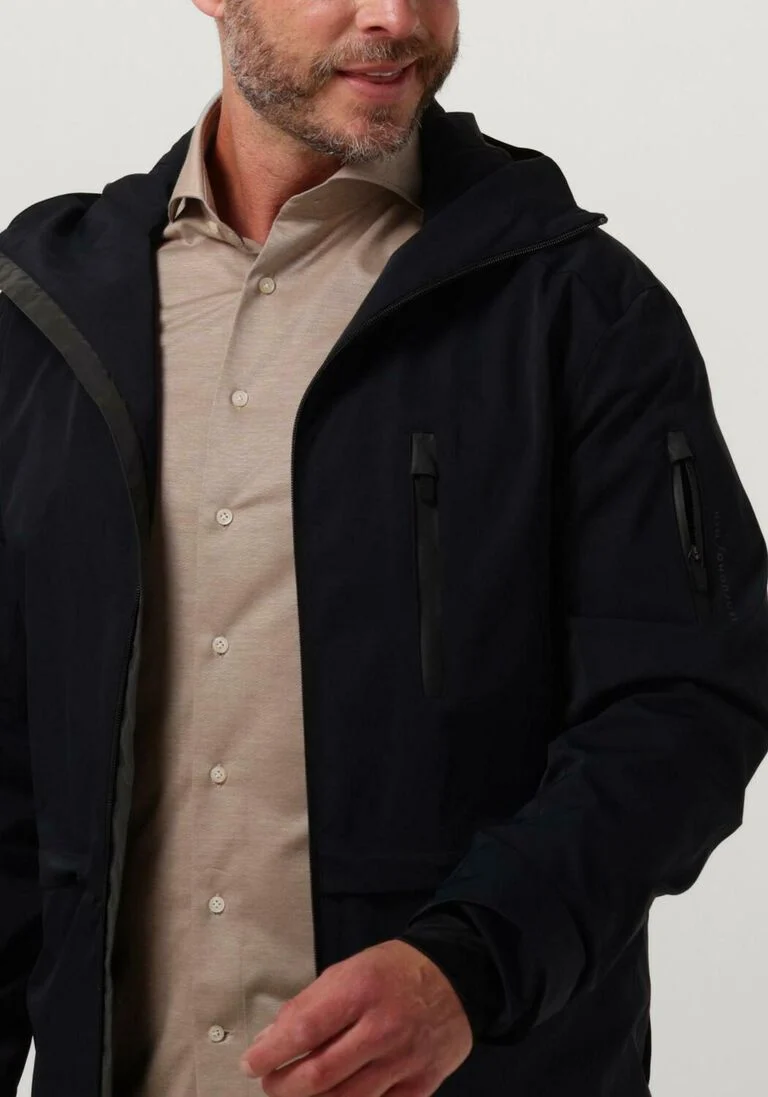 PROFUOMO donkerblauwe profuomo gewatteerde jas outerw magnet clsr long