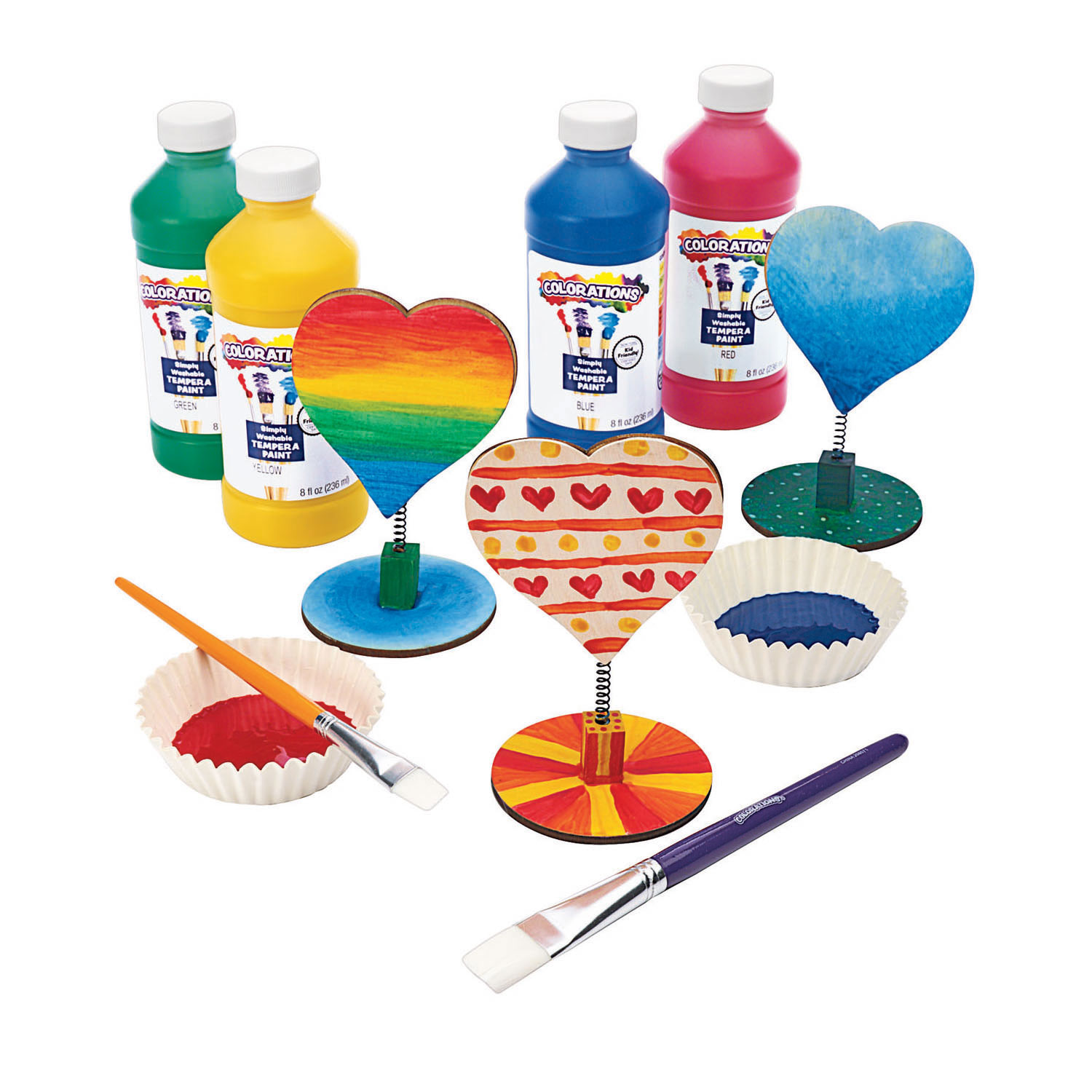 Colorations - Versier je Houten Memoclip Hart, 12st.