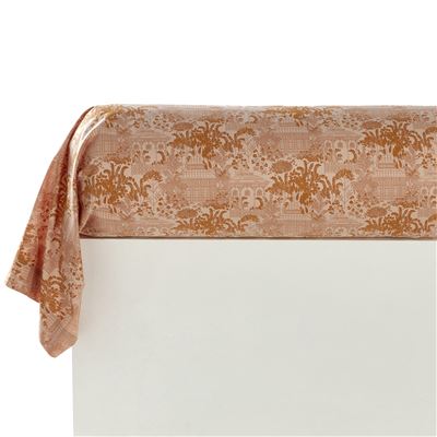Linge de lit percale motif kiosque et feuillage - BECQUET CRÉATION