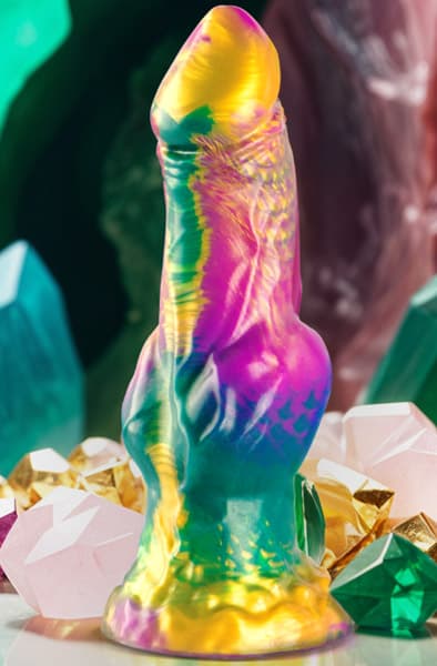 Iris Dildo With Rainbow Testicles Of Pleasure 22,5 cm Monster dildo