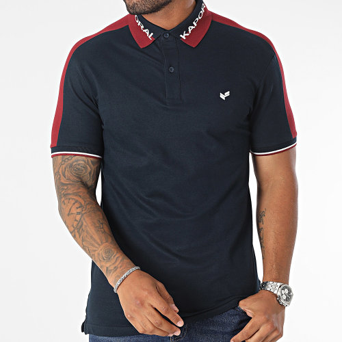 Polo Manches Courtes A Bandes Rio Bleu Marine