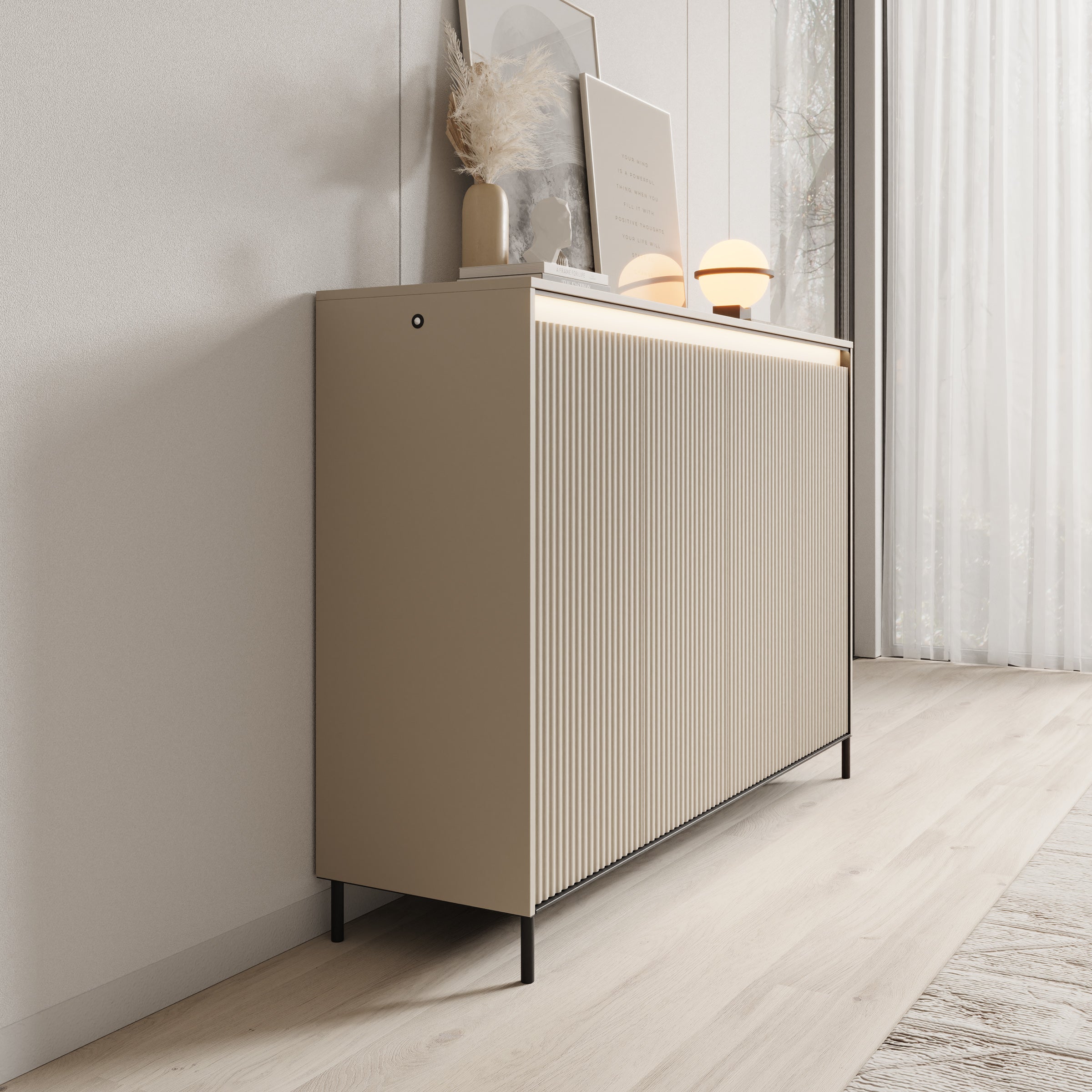 Timoteo - Dressoir - Beige - 152x40x105 cm