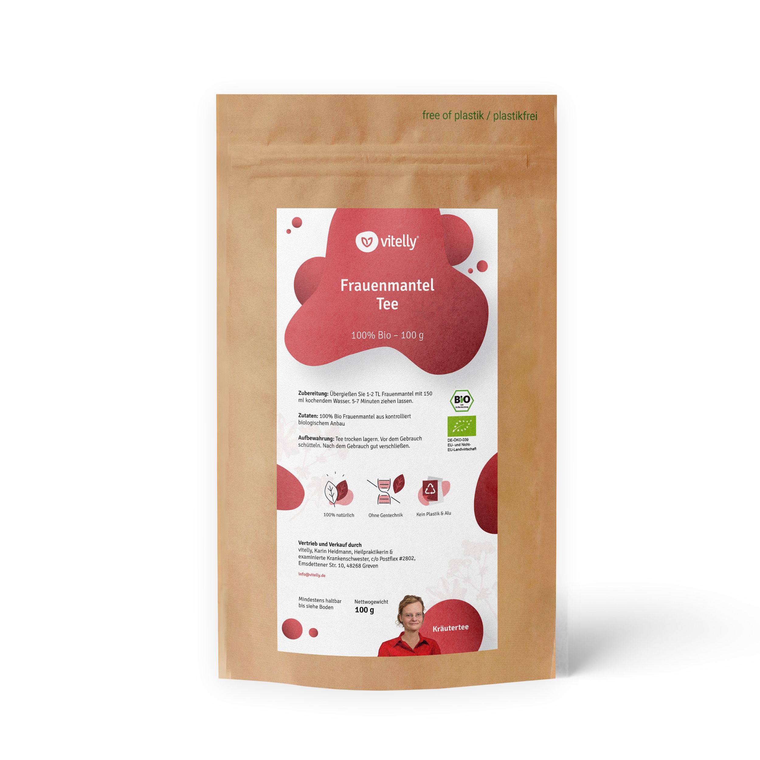 vitelly Himbeerblätter & Frauenmantel Bio Tee Set