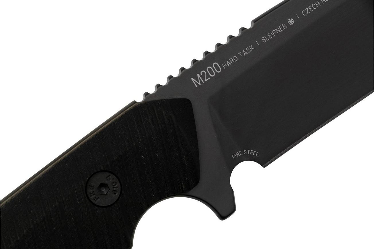 ANV M200 HT Hardtask DLC Sleipner, M200-001, Black Kydex Sheath, survivalmes
