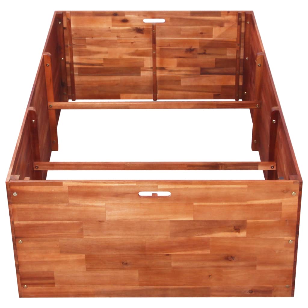 Jardinière lit surélevé plantes fleurs jardin 150 x 100 x 50 cm bois d'acacia