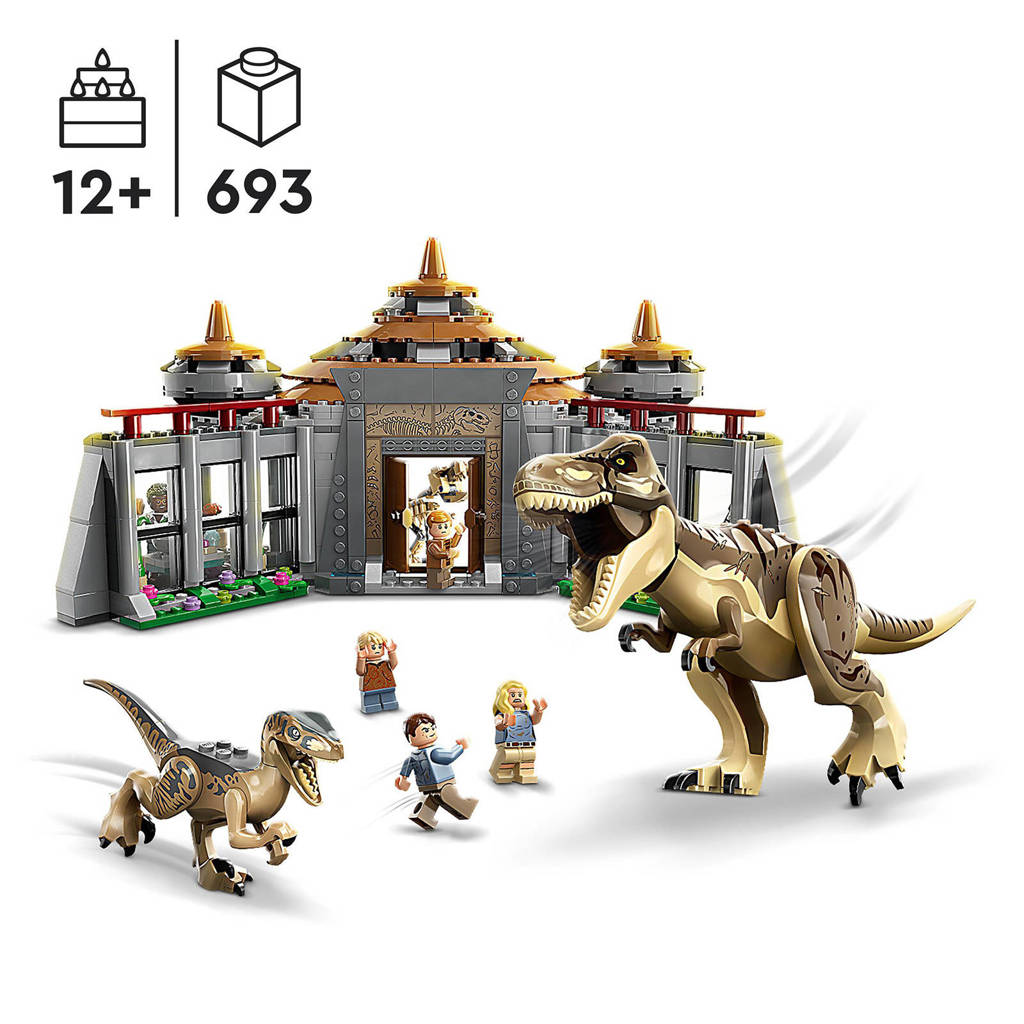 Knap bouwwerk, jammer dat het niet modulair isBezoekerscentrum: T. rex & raptor aanval Dinosaurus Figuur Speelgoed 76961