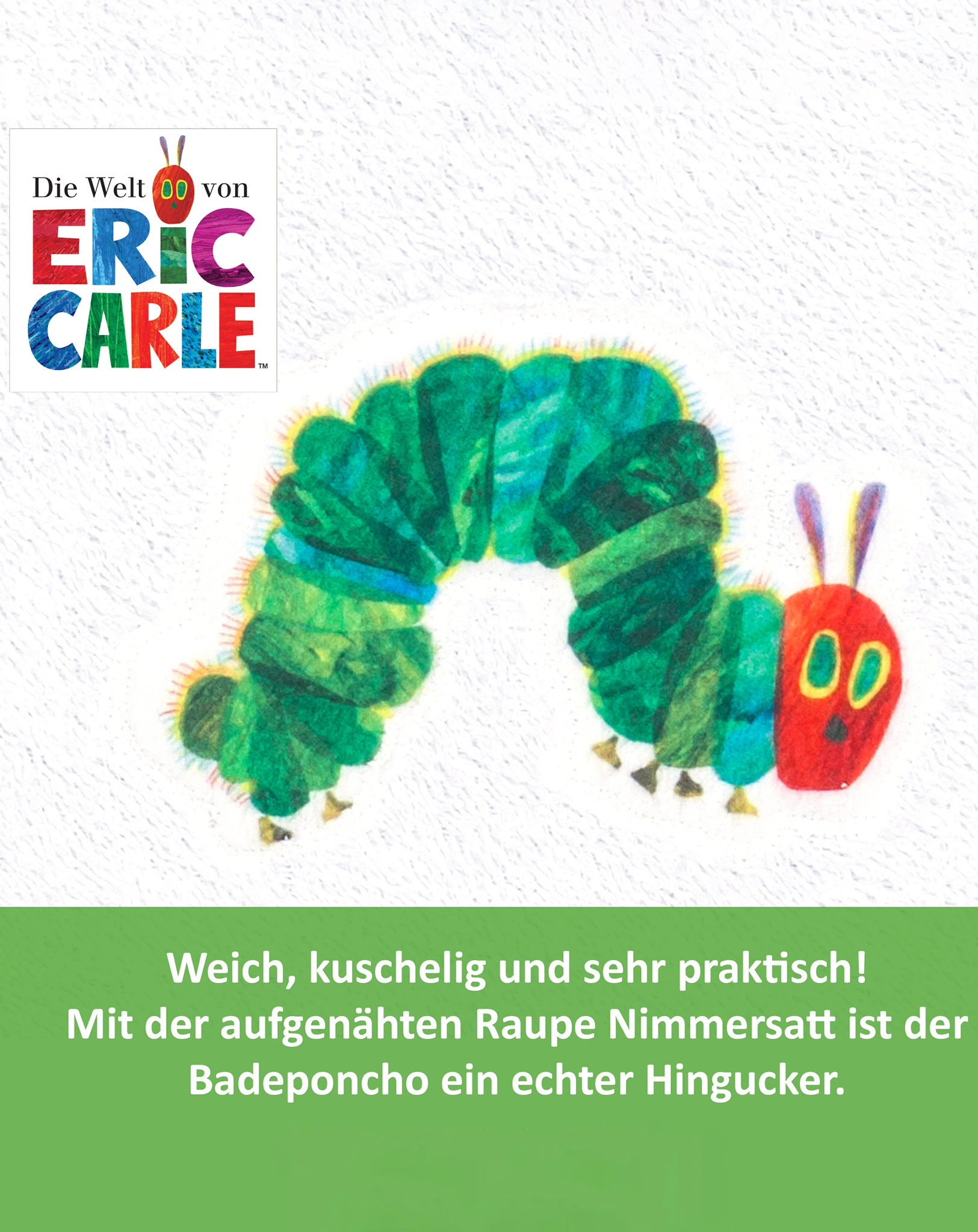 Badeponcho RAUPE NIMMERSATT in weiß/grün