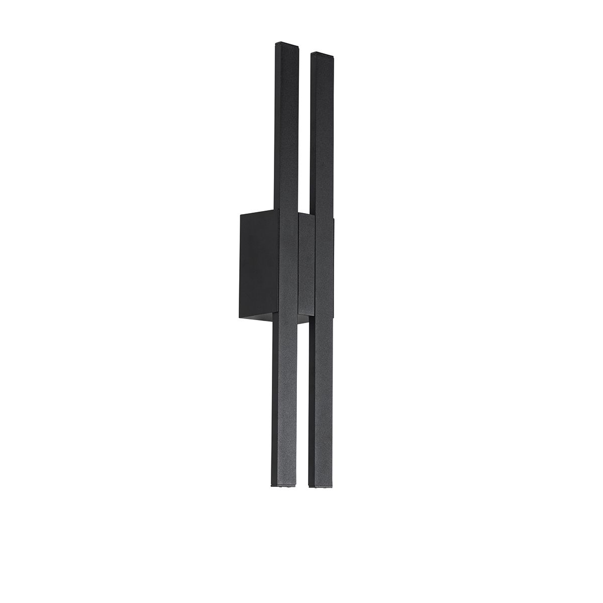 Moderne buiten wandlamp zwart incl. LED 2-lichts IP54 - Jamal