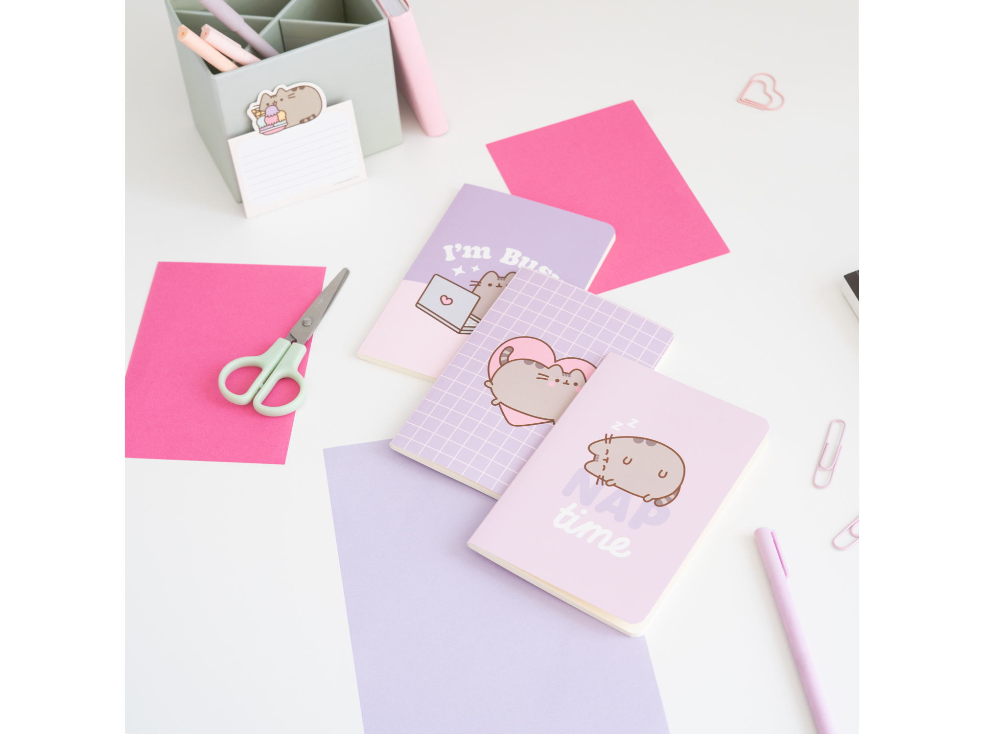 CONJUNTO 3 CADERNOS A6 PUSHEEN