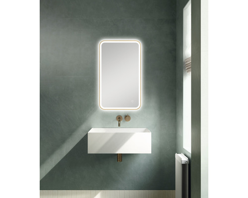 LED-lichtspiegel Chrystal Juno 2.0 brons 45 x 75 cm