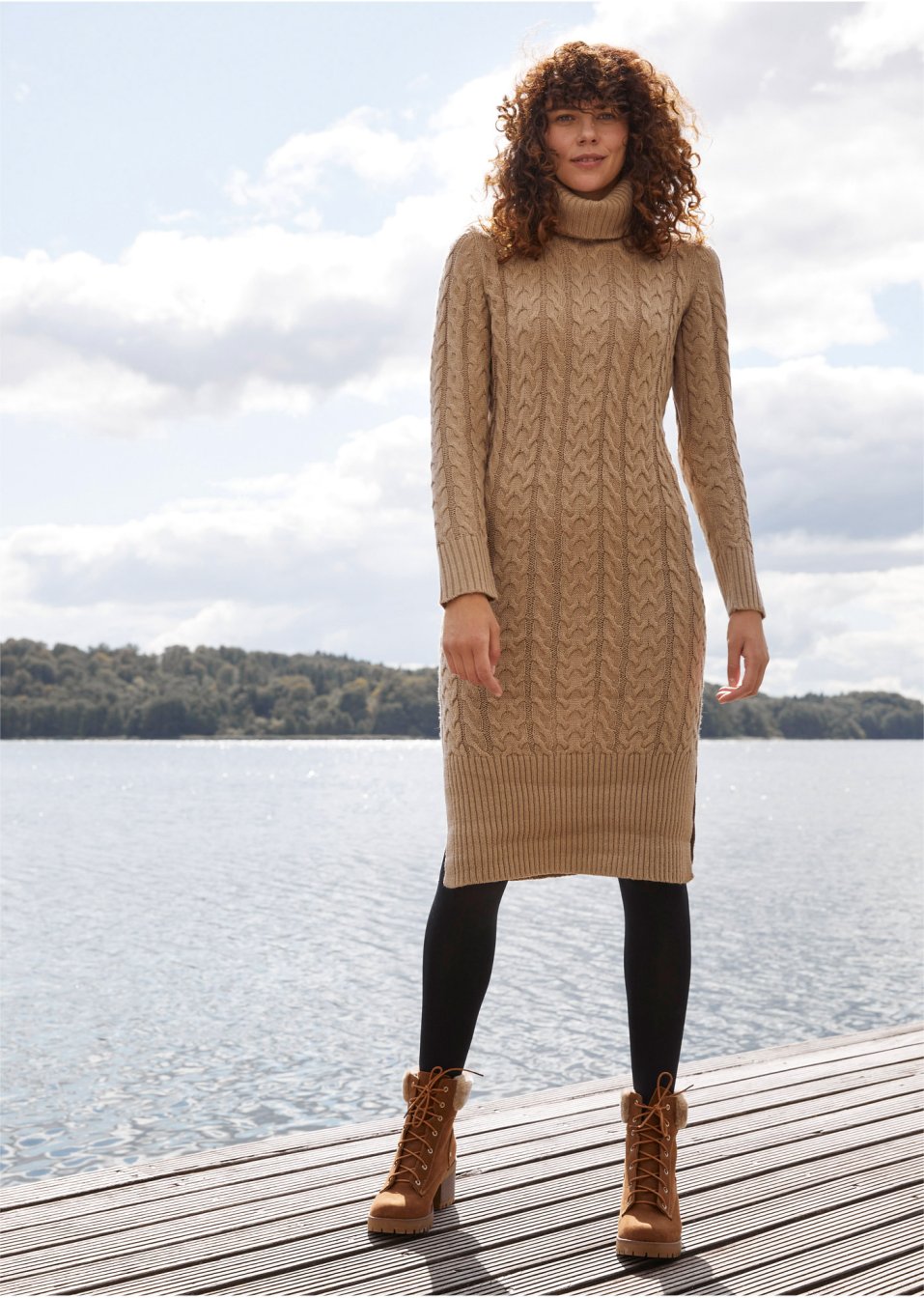 Robe en maille midi structurée