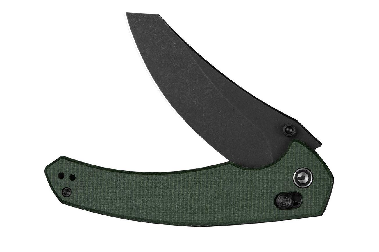 Civivi Sixgill C24050-3 Black Stonewashed Green Canvas Micarta, zakmes, Gavko design