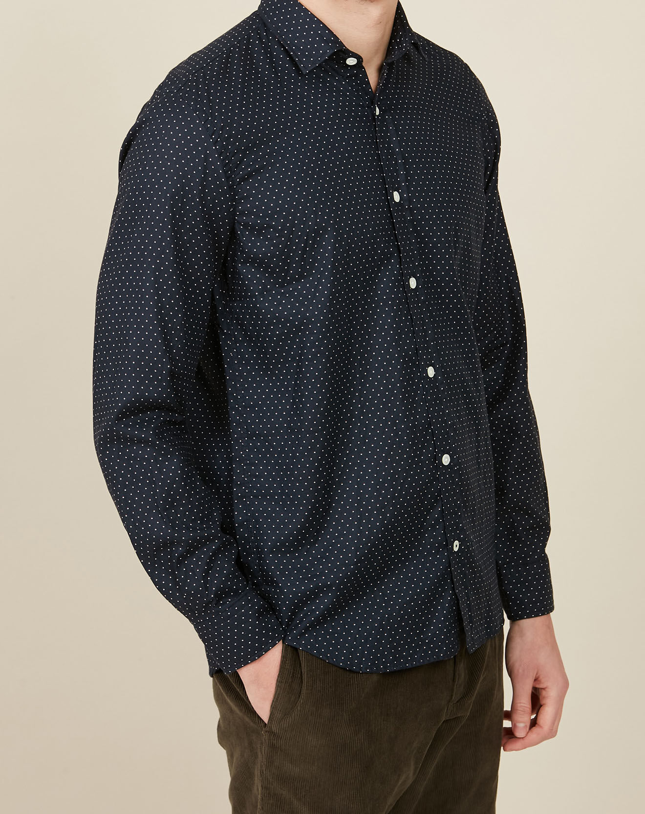 Hartford Chemise Slim Sammy imprimée marine/écru/rouge