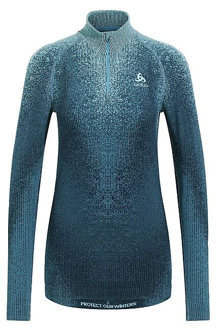 ODLO - T-SHIRT ML DEMI ZIP BLACKCOMB ECO 1/2 ZIP W