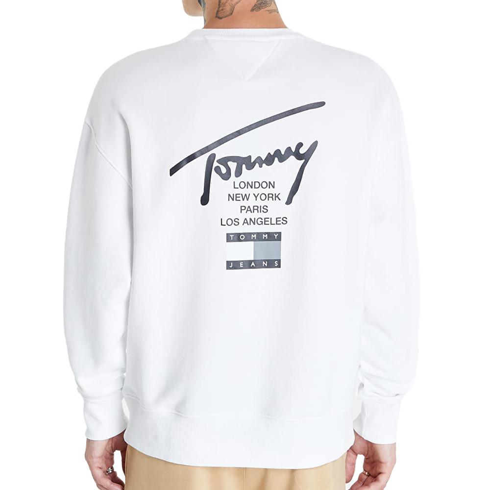 Tommy Hilfiger Sweat Blanc Homme Tommy Jeans Modern