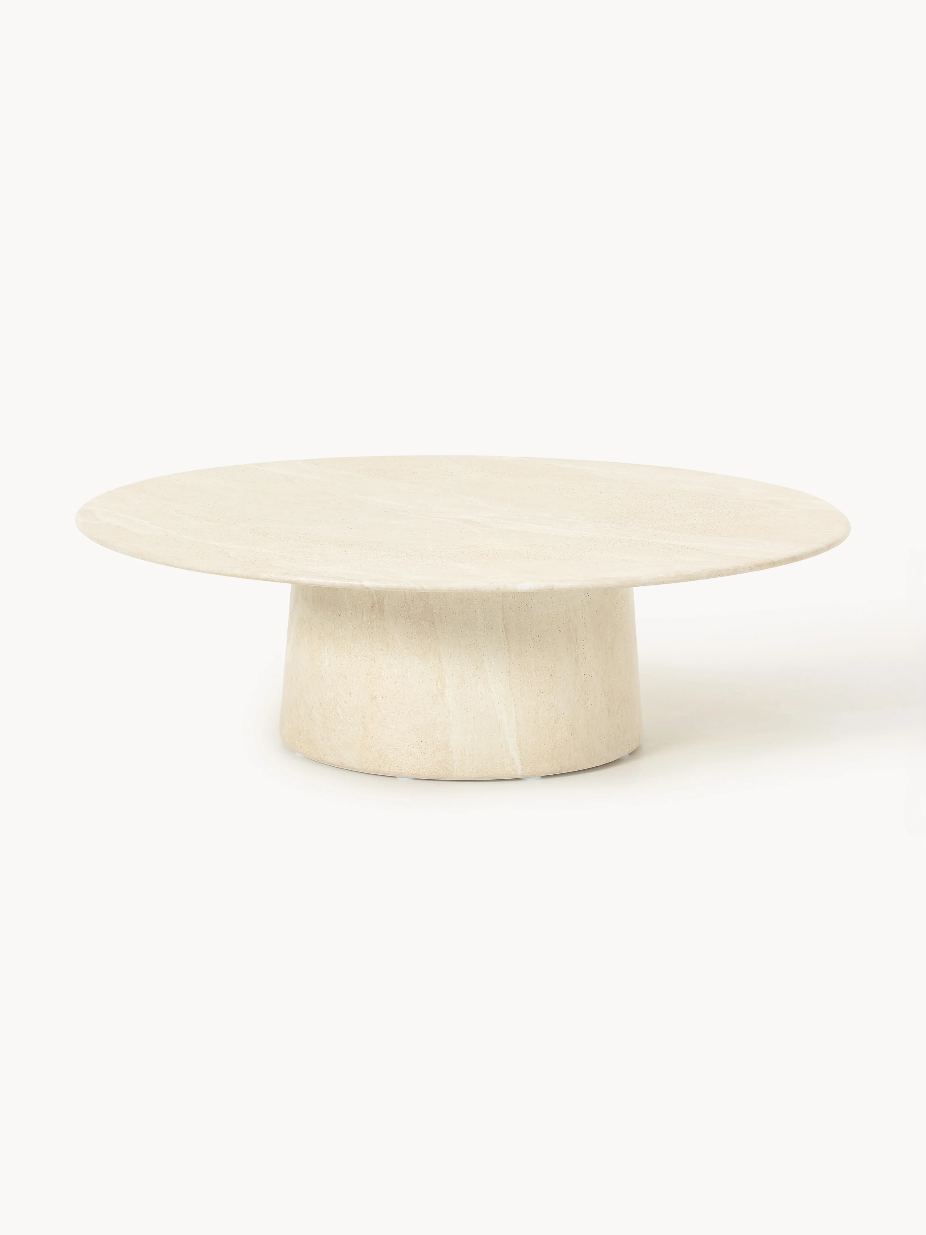 Ronde salontafel Jael met travertijn effect