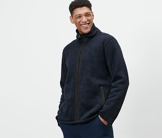 Strickfleece-Jacke