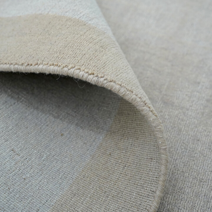 Laagpolig vloerkleed - Lucien Border Beige | Mid-century modern