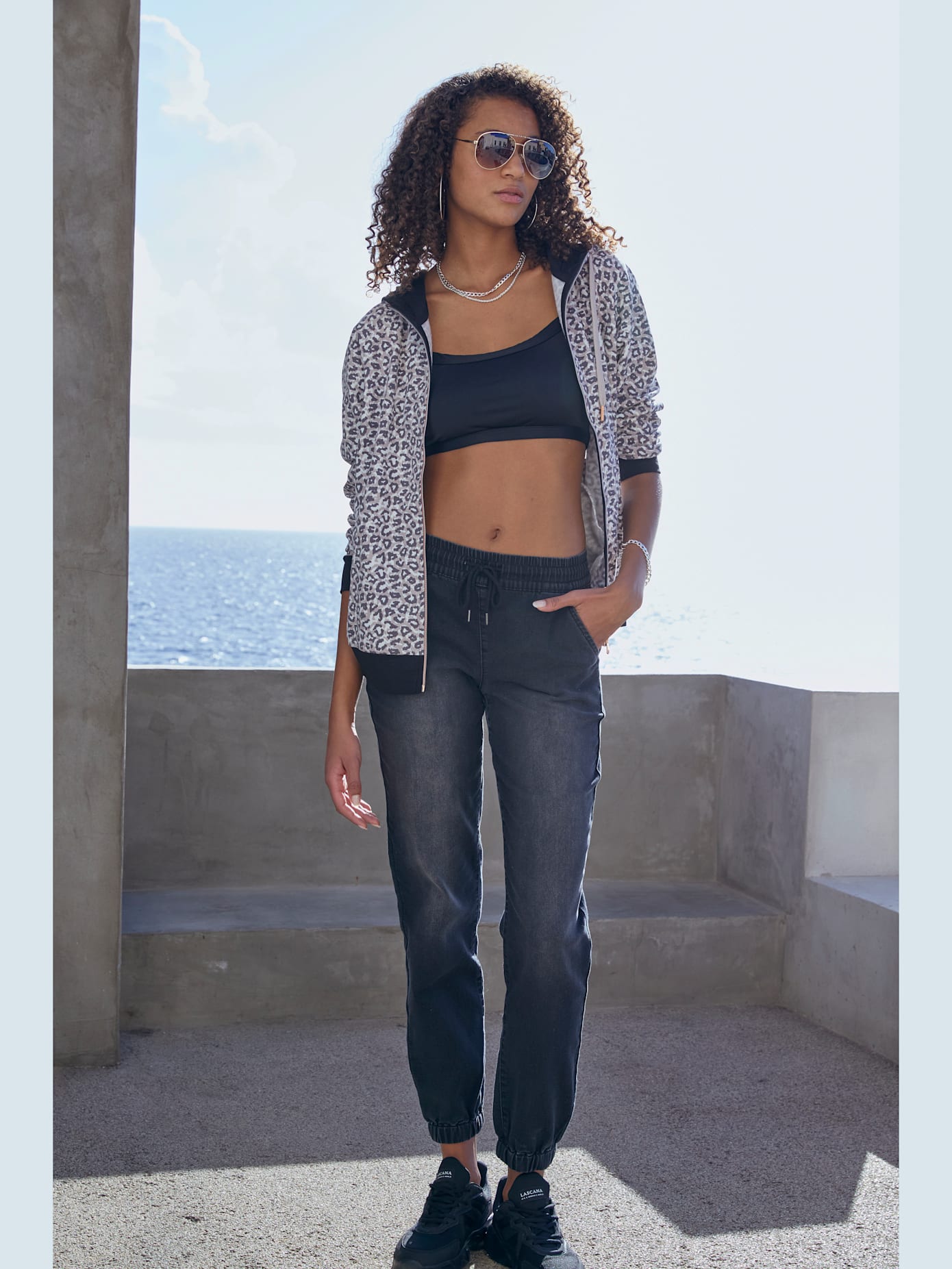 Pantalon de jogging aspect jean