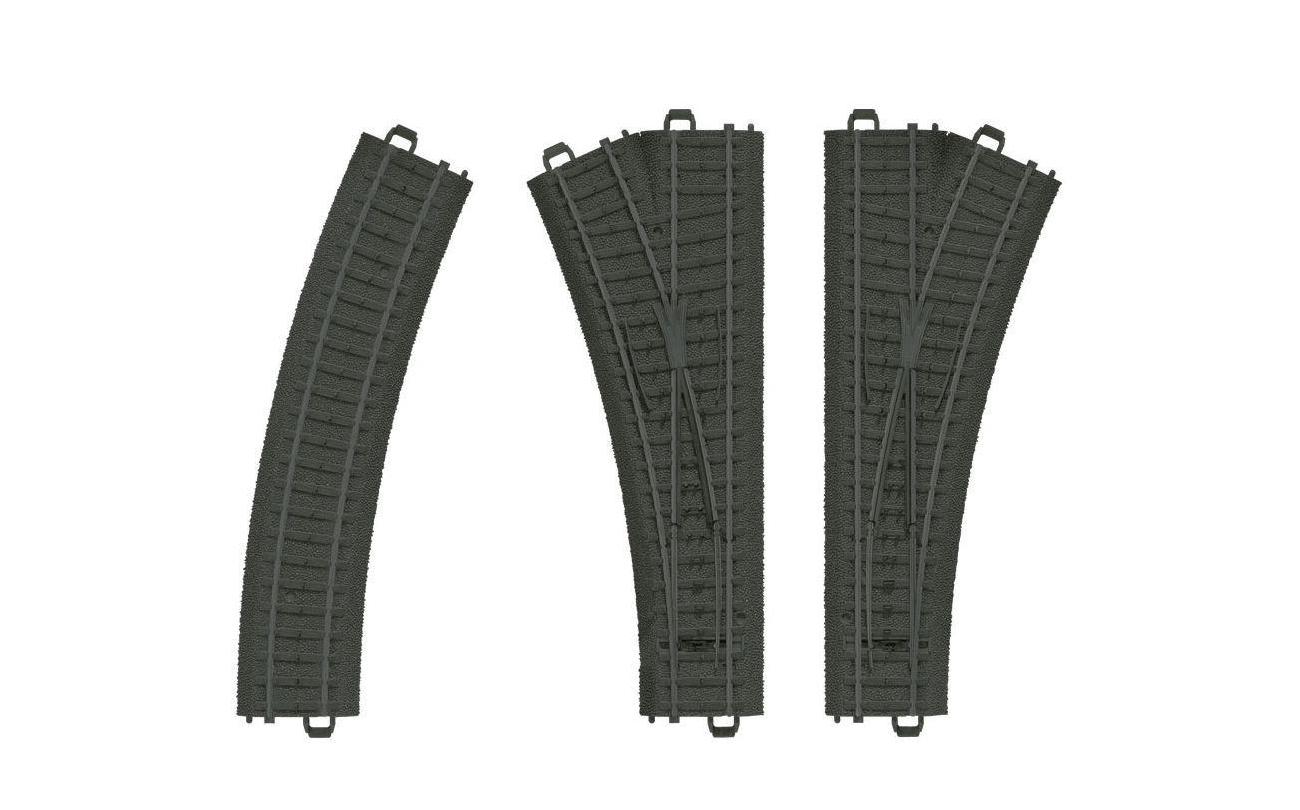 Set wissels voor kunststof rails