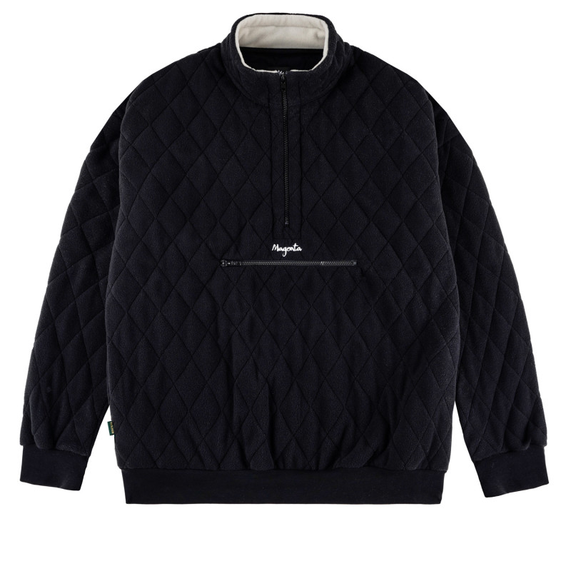 Pull matelassé LUNAR à col montant - Noir